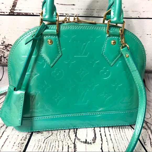 SOLD Louis Vuitton Alma BB Monogram Vernis Bleu - Picture 2 of 16